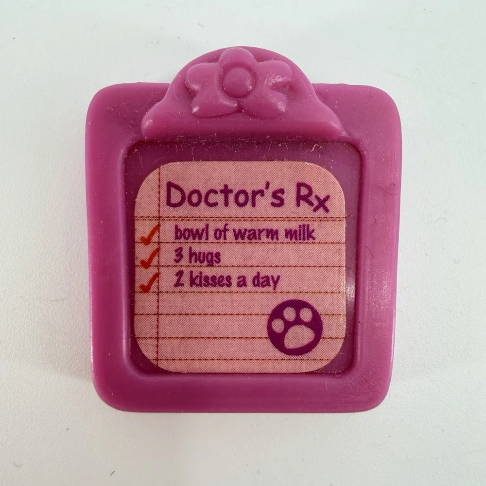 LPS Littlest Pet Shop‎ Get Better Center Replacement Doctors RX Pink Clipboard